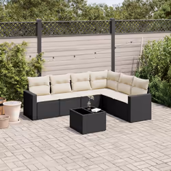 VidaXL 3251343 banc de jardin Rotin, Acier