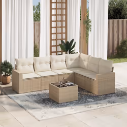 VidaXL 3251345 banc de jardin Rotin, Acier