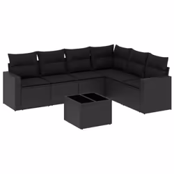 VidaXL 3251352, Noir, Rotin, Verre trempé, 110 kg, Adultes et enfants, 550 mm, 550 mm