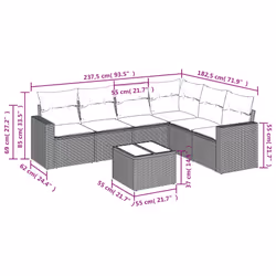 VidaXL 3251357 banc de jardin Rotin, Verre trempé