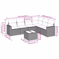 VidaXL 3251360 banc de jardin Rotin, Verre trempé