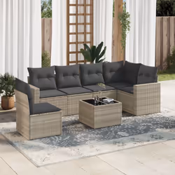 VidaXL 3251369 banc de jardin Rotin, Acier