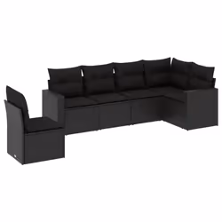 VidaXL 3251372, Noir, Rotin, Verre trempé, 110 kg, Adultes et enfants, 550 mm, 550 mm