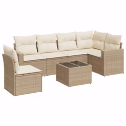 VidaXL 3251375, Crème, Rotin, Verre trempé, 110 kg, Adultes et enfants, 550 mm, 550 mm