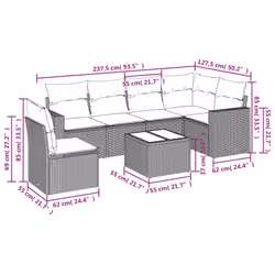 VidaXL 3251376 banc de jardin Rotin, Verre trempé