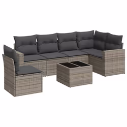 VidaXL 3251377, Gris foncé, Rotin, Verre trempé, 110 kg, Adultes et enfants, 550 mm, 550 mm