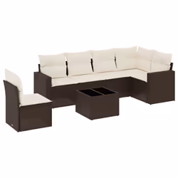 VidaXL 3251380, Crème, Rotin, Verre trempé, 110 kg, Adultes et enfants, 550 mm, 550 mm
