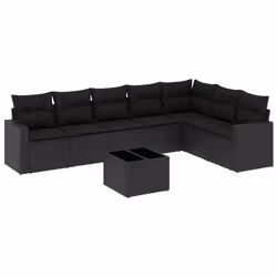 VidaXL 3251392, Noir, Rotin, Verre trempé, 110 kg, Adultes et enfants, 550 mm, 550 mm