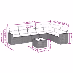 VidaXL 3251392 banc de jardin Rotin, Verre trempé