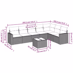 VidaXL 3251397 banc de jardin Rotin, Verre trempé
