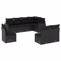 VidaXL 3251402, Noir, Rotin, Acier, 110 kg, Adultes et enfants, 655 mm, 620 mm