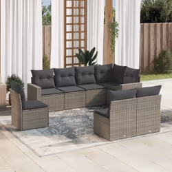 VidaXL 3251407 banc de jardin Rotin, Acier