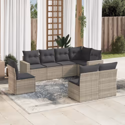 VidaXL 3251409 banc de jardin Rotin, Acier