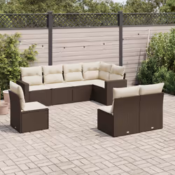VidaXL 3251410 banc de jardin Rotin, Acier