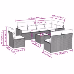 VidaXL 3251413 banc de jardin Rotin, Verre trempé