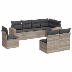 VidaXL 3251419, Gris foncé, Rotin, Verre trempé, 110 kg, Adultes et enfants, 550 mm, 550 mm