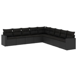 VidaXL 3251422 banc de jardin Rotin, Acier