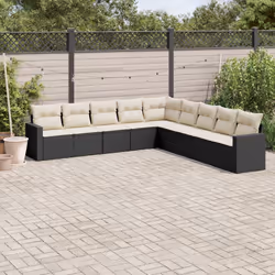 VidaXL 3251423 banc de jardin Rotin, Acier