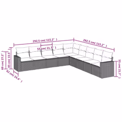 VidaXL 3251423 banc de jardin Rotin, Acier