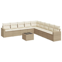 VidaXL 3251425 banc de jardin Rotin, Acier