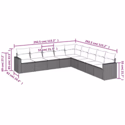 VidaXL 3251429 banc de jardin Rotin, Acier