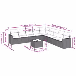 VidaXL 3251432 banc de jardin Rotin, Verre trempé