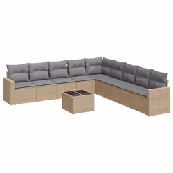 VidaXL 3251436, Gris clair, Rotin, Verre trempé, 110 kg, Adultes et enfants, 550 mm, 550 mm