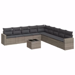 VidaXL 3251437, Gris foncé, Rotin, Verre trempé, 110 kg, Adultes et enfants, 550 mm, 550 mm