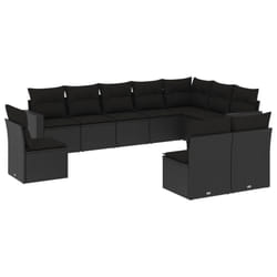 VidaXL 3251442 banc de jardin Rotin, Acier