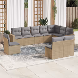VidaXL 3251446 banc de jardin Rotin, Acier