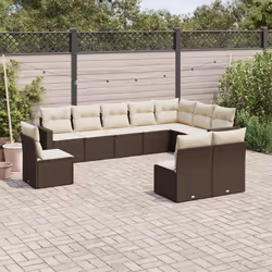 VidaXL 3251450 banc de jardin Rotin, Acier