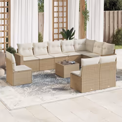 VidaXL 3251455 banc de jardin Rotin, Verre trempé