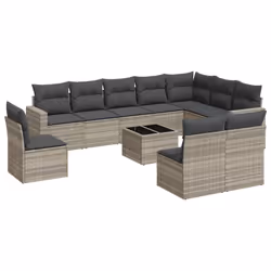 VidaXL 3251459, Gris foncé, Rotin, Verre trempé, 110 kg, Adultes et enfants, 550 mm, 550 mm