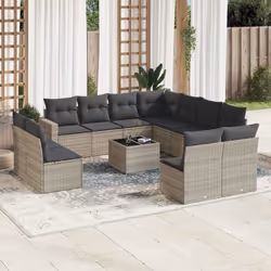 VidaXL 3251469 banc de jardin Rotin, Acier