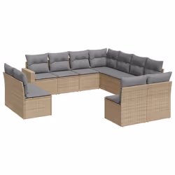 VidaXL 3251476, Gris clair, Rotin, Verre trempé, 110 kg, Adultes et enfants, 550 mm, 550 mm