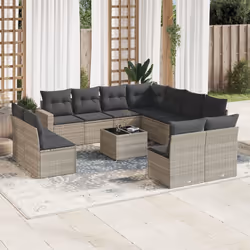 VidaXL 3251479 banc de jardin Rotin, Verre trempé