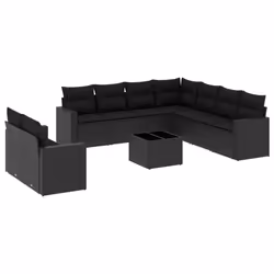 VidaXL 3251482, Noir, Rotin, Acier, 110 kg, Adultes et enfants, 655 mm, 620 mm