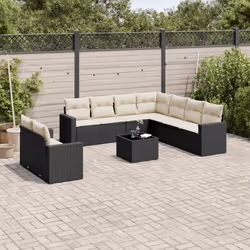 VidaXL 3251483 banc de jardin Rotin, Acier