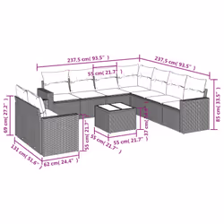 VidaXL 3251492 banc de jardin Rotin, Verre trempé