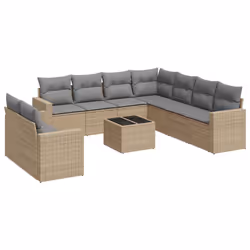 VidaXL 3251496, Gris clair, Rotin, Verre trempé, 110 kg, Adultes et enfants, 550 mm, 550 mm