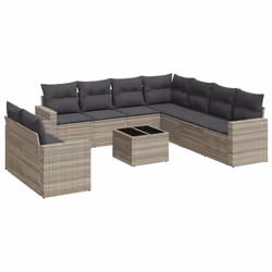 VidaXL 3251499, Gris foncé, Rotin, Verre trempé, 110 kg, Adultes et enfants, 550 mm, 550 mm