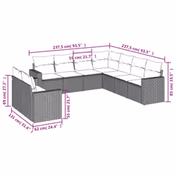 VidaXL 3251500 banc de jardin Rotin, Verre trempé