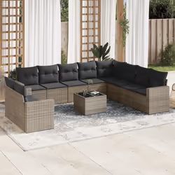 VidaXL 3251507 banc de jardin Rotin, Acier