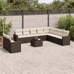 VidaXL 3251510 banc de jardin Rotin, Acier