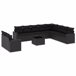 VidaXL 3251512, Noir, Rotin, Verre trempé, 110 kg, Adultes et enfants, 550 mm, 550 mm