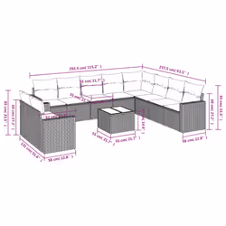 VidaXL 3251512 banc de jardin Rotin, Verre trempé