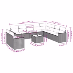 VidaXL 3251513 banc de jardin Rotin, Verre trempé