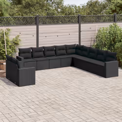 VidaXL 3251522 banc de jardin Rotin, Acier