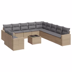 VidaXL 3251536, Gris clair, Rotin, Verre trempé, 110 kg, Adultes et enfants, 550 mm, 550 mm