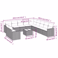 VidaXL 3251536 banc de jardin Rotin, Verre trempé